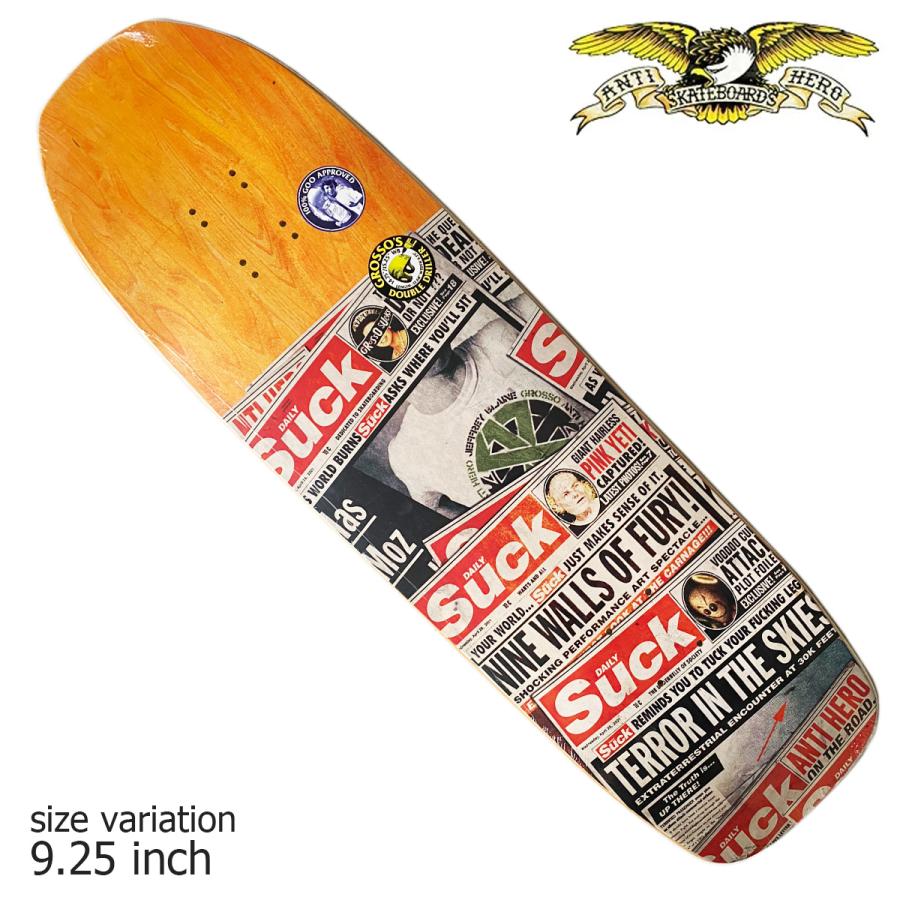 ANTIHERO GROSSO DAILY SUCK ORANGE 9.25 inch DECK スケートボード