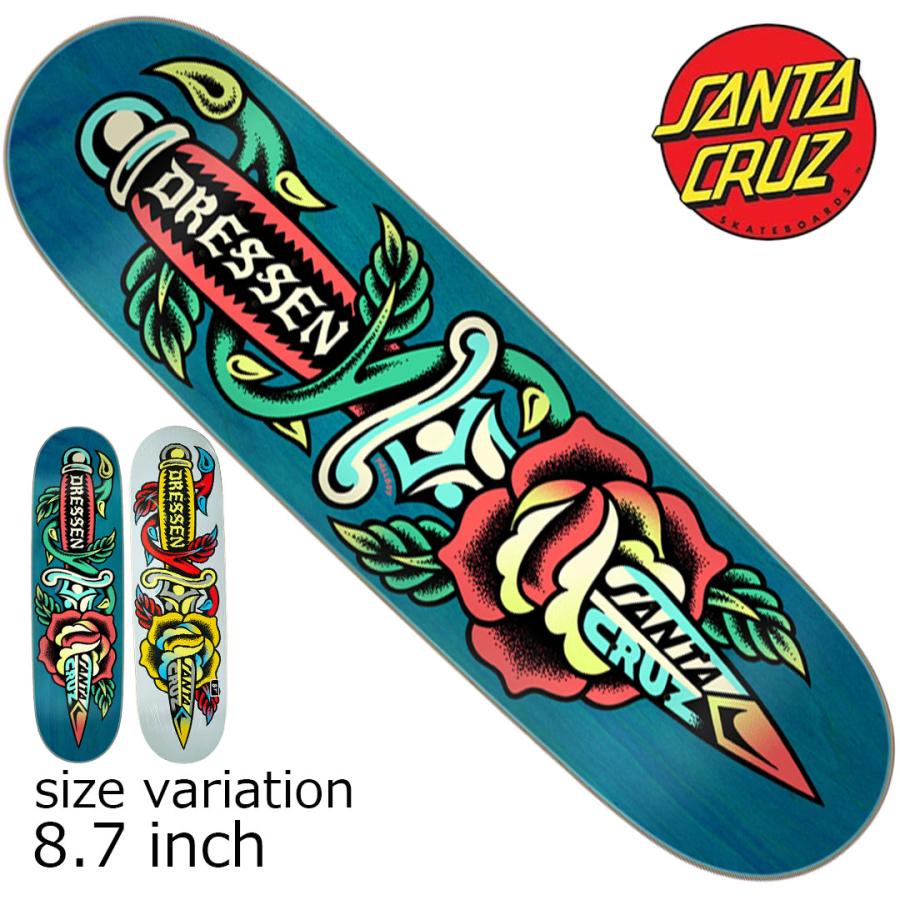 SANTA CRUZ DRESSEN ROSE DAGGER 8.7inch スケボー スケート SANTA CRUZ DRESSEN ROSE DAGGER 8.7inch スケボー スケート
