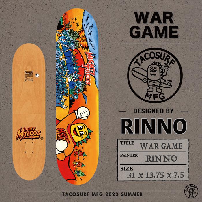 TACOSURF MFG タコサーフ デッキ スケボー War game 7.5 inch スケート