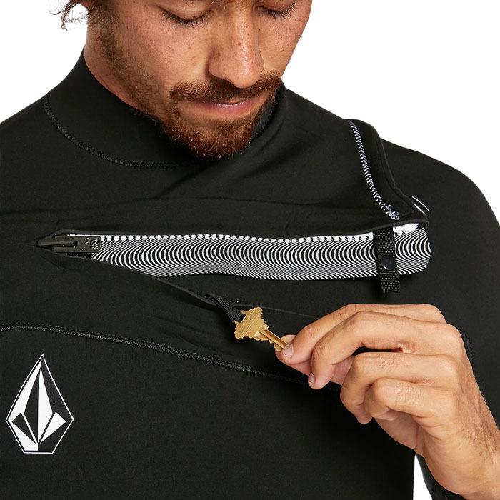 VOLCOM 3/2MM CHEST ZIP FULLSUIT BLK ヴォルコム ボルコム