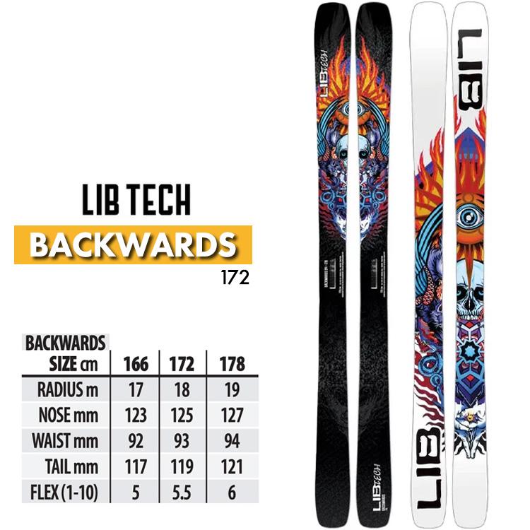 【LIB TECH】リブテック スキー板　173㎝ LIBTECH リブテック スキー板 BACKWARDS 板単品 24-25 モデル : CRASS