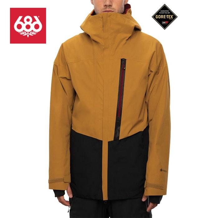 686 ウェア 2021 GORETEX GT Jacket Golden Brown ColorBlock スノーボード シックスエイト