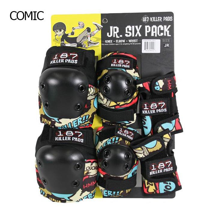 キッズ プロテクター 187 KILLER PADS SIX PACK JR BLACK スケボー キラーパッド ジュニア セーフティーパッド 3点セット スケボー エクストリーム ユース キッズ プロテクター 187 KILLER PADS SIX PACK JR BLACK スケボー キラーパッド ジュニア セーフティーパッド 3点セット スケボー エクストリーム ユース