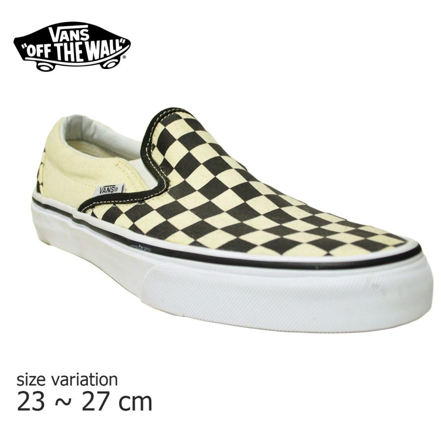 VANS スニーカー スリッポン バンズ オールドスクール classic SLIP ON CHECKEN WHITE スケボー レディース メンズ スケシュー | VANS
