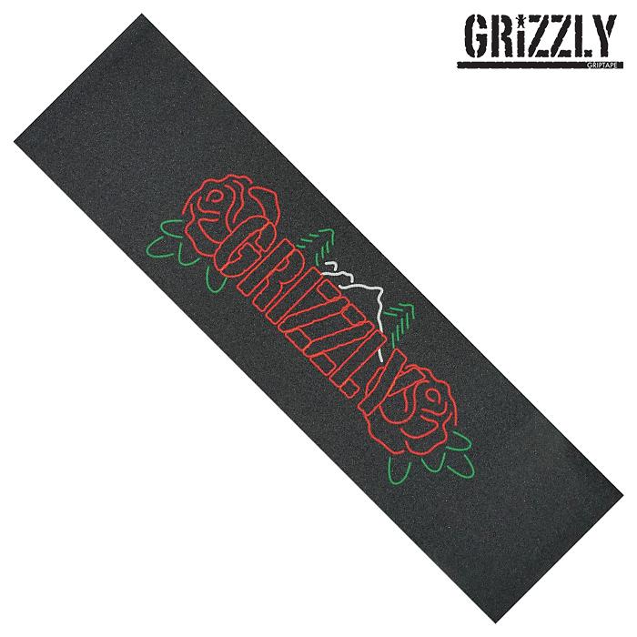 GRIZZLY ROSEBUD GRIPTAPE BLACK グリズリー グリップテープ デッキテープ スケボー スケートボード ローズ