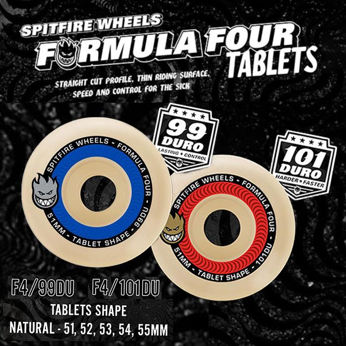 SPITFIRE F4 99D 101D TABLETS NATURAL 51 52 53 54 55mm スピット