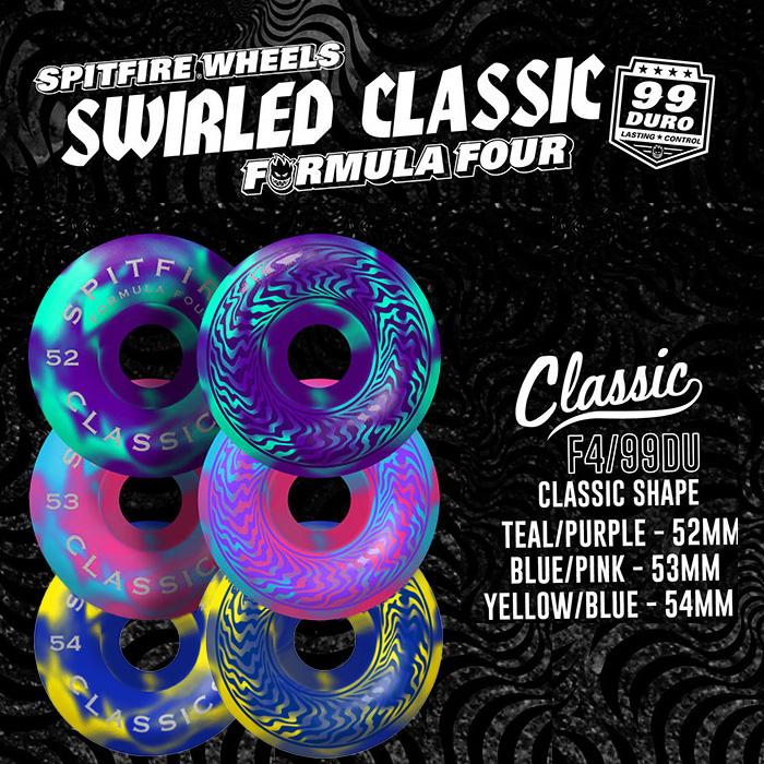 SPITFIRE WHEELS F4 99D SWIRLED CLASSIC 52 53 54mm クラシック SPITFIRE WHEELS F4 99D SWIRLED CLASSIC 52 53 54mm クラシック