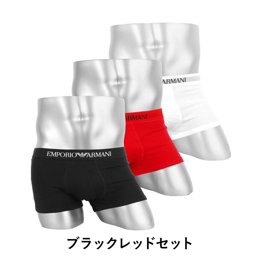 エンポリオ アルマーニ EMPORIO ARMANI ボクサーパンツ 3枚セット メンズ アンダーウェア 男性 下着 綿100%  プレゼント 父の日｜crazyferret｜11