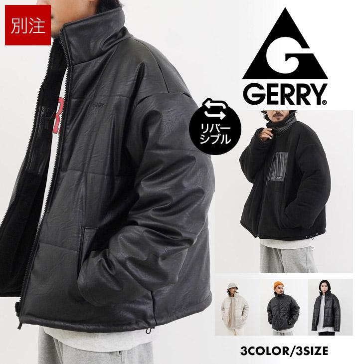GERRY ジェリー 中綿ジャケット メンズ リバーシブル レザー 革 GERRY ジェリー 中綿ジャケット メンズ リバーシブル レザー 革