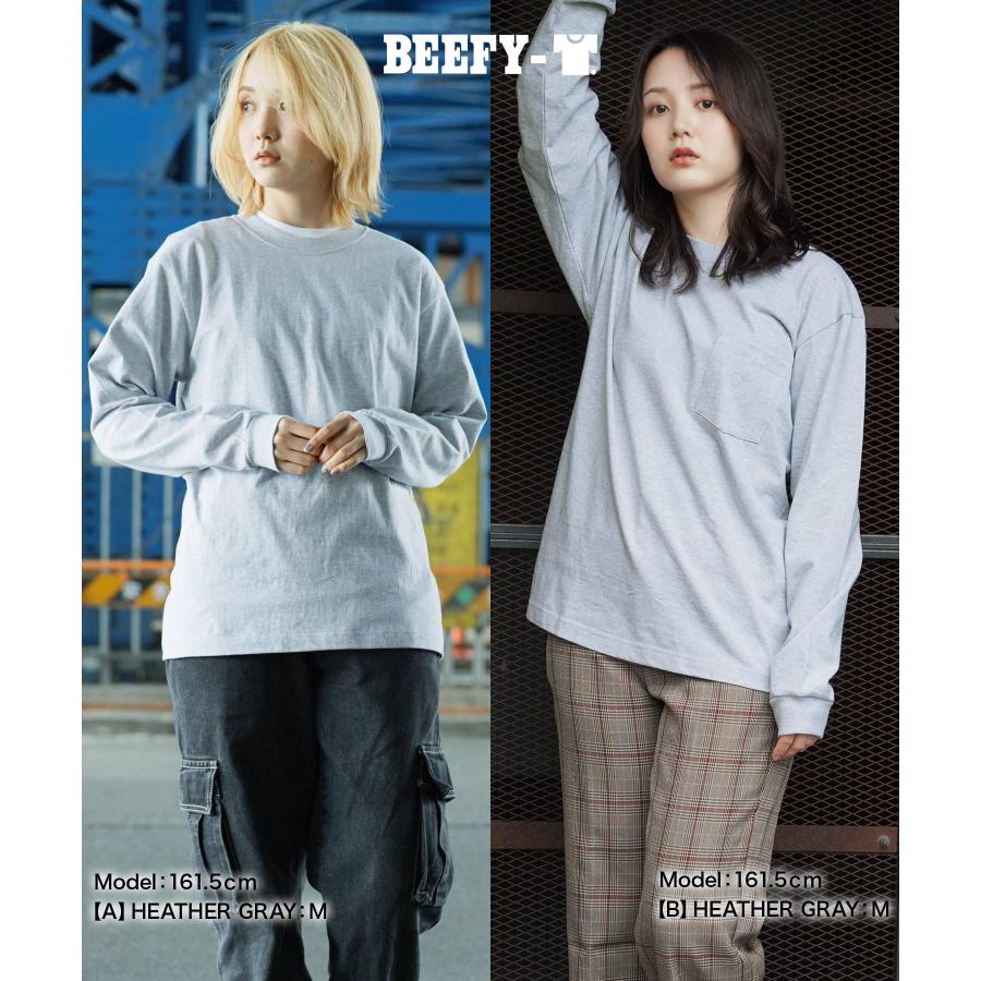 Hanes ロンT ビーフィー BEEFY 長袖 Tシャツ メンズ レディース 男性 