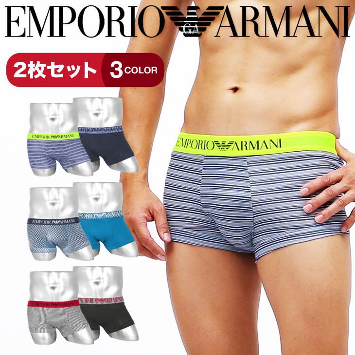 エンポリオ アルマーニ Emporio Armani 2枚セット ボクサーパンツ メンズ 下着 かっこいい 綿 無地 ボーダー ドット ブランド ブランド下着ならcrazy Ferret 通販 Yahoo ショッピング
