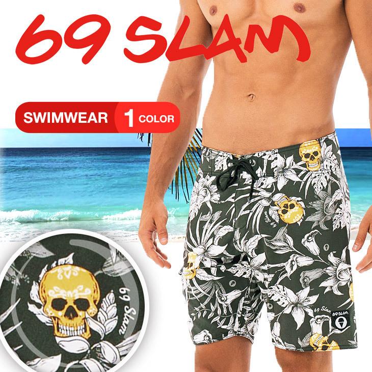 ロックスラム 69slam サーフパンツ メンズ 水着 ボードショーツ フェス アウトドア おしゃれ スカル フラワー 花柄 前閉じ ブランド メール便 5110 ブランド下着ならcrazy Ferret 通販 Yahoo ショッピング