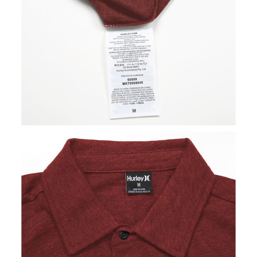 Hurley（ハーレー） ポロシャツ メンズ 紳士 無地 ゴルフ 綿 コットン