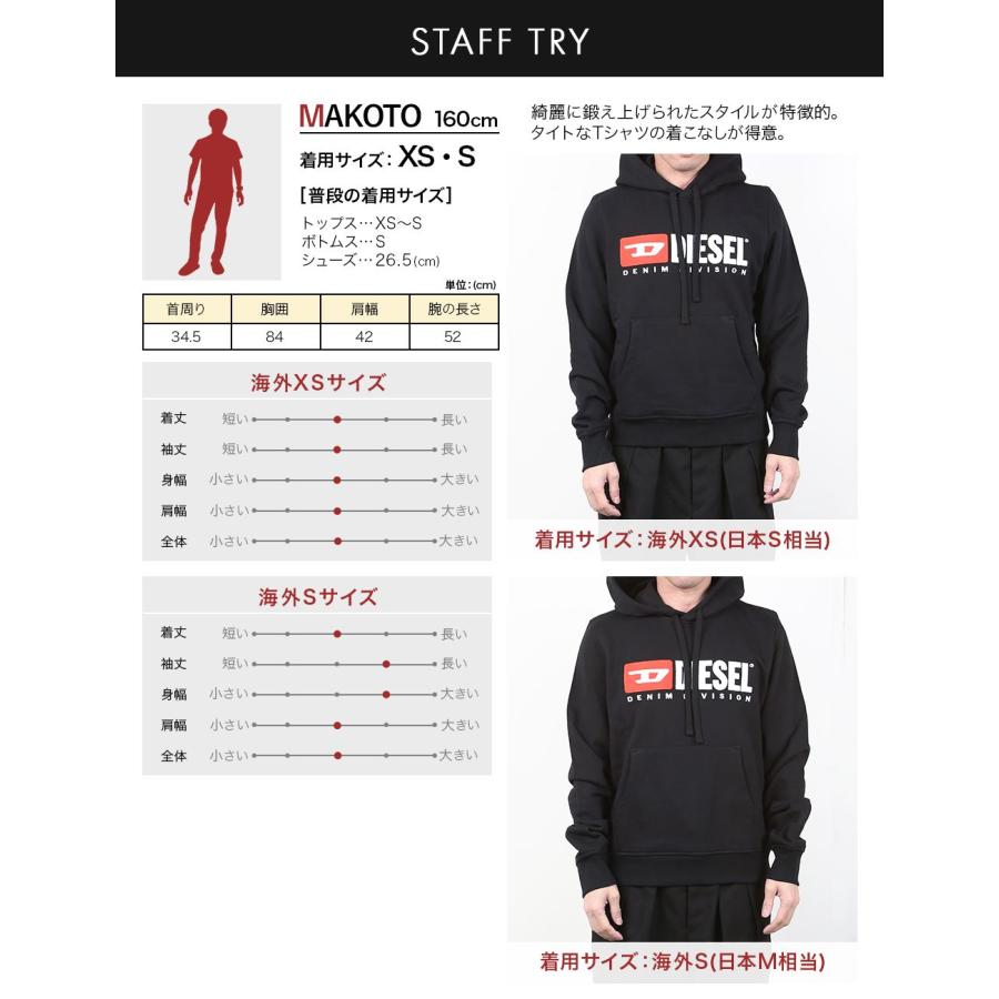 ディーゼル DIESEL パーカー メンズ プルオーバー フーディー コットン  