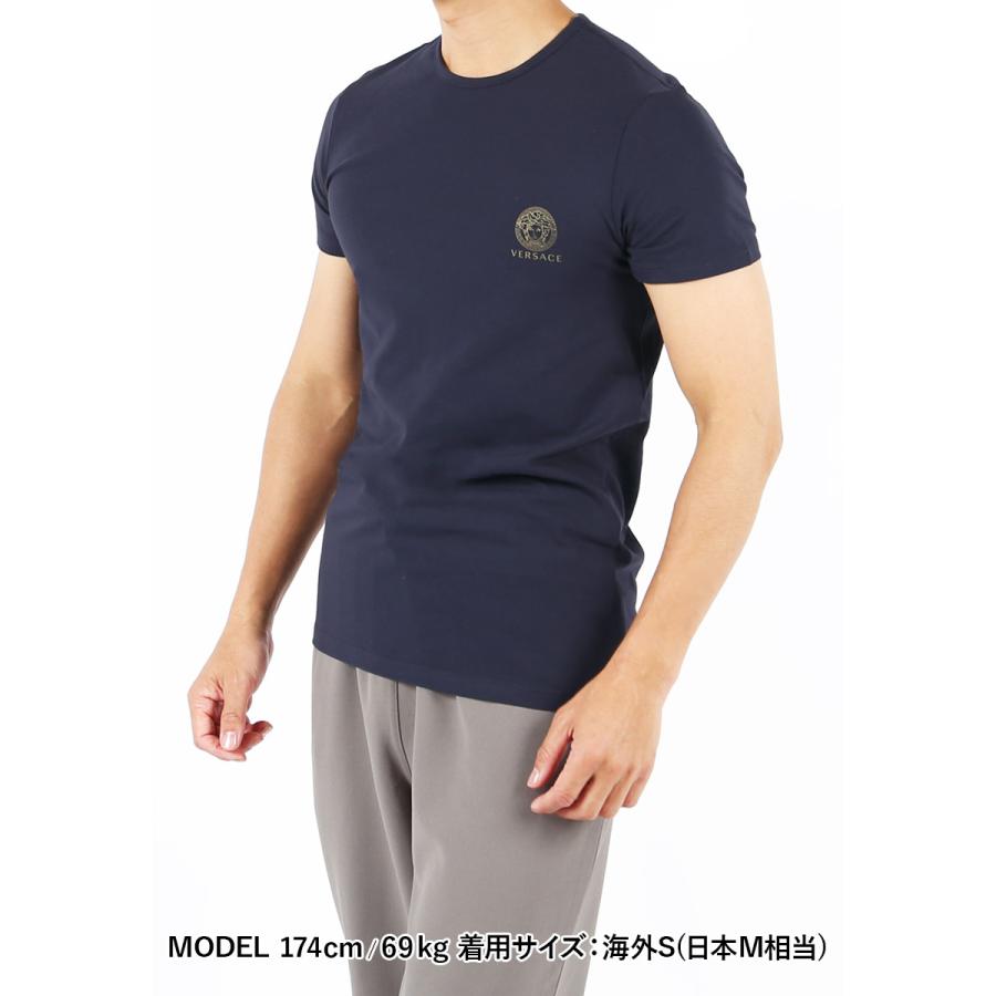 ヴェルサーチェ VERSACE Tシャツ メンズ 半袖 クルーネック 綿混 コットン ベルサーチ 高級 ハイブランド プレゼント ギフト｜crazyferret｜10