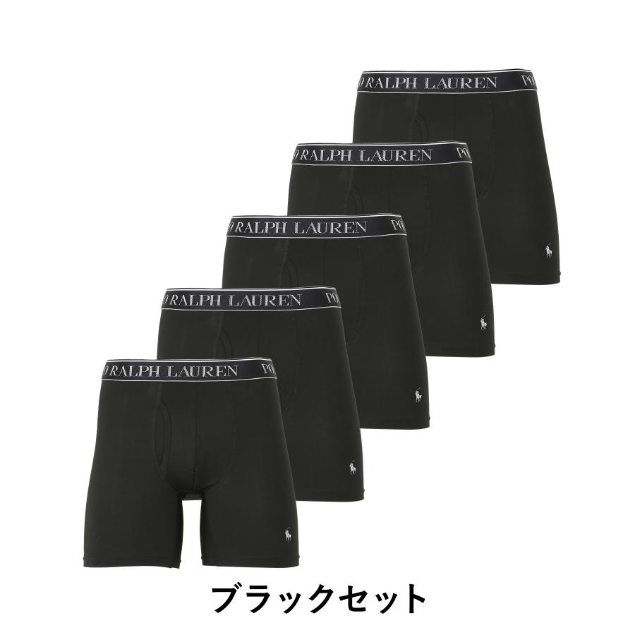 Mサイズブラック　 　ボクサーパンツ5枚セット　ポロ靴下付 POLO RALPH LAUREN（ポロ・ラルフローレン） ポロ ラルフローレン