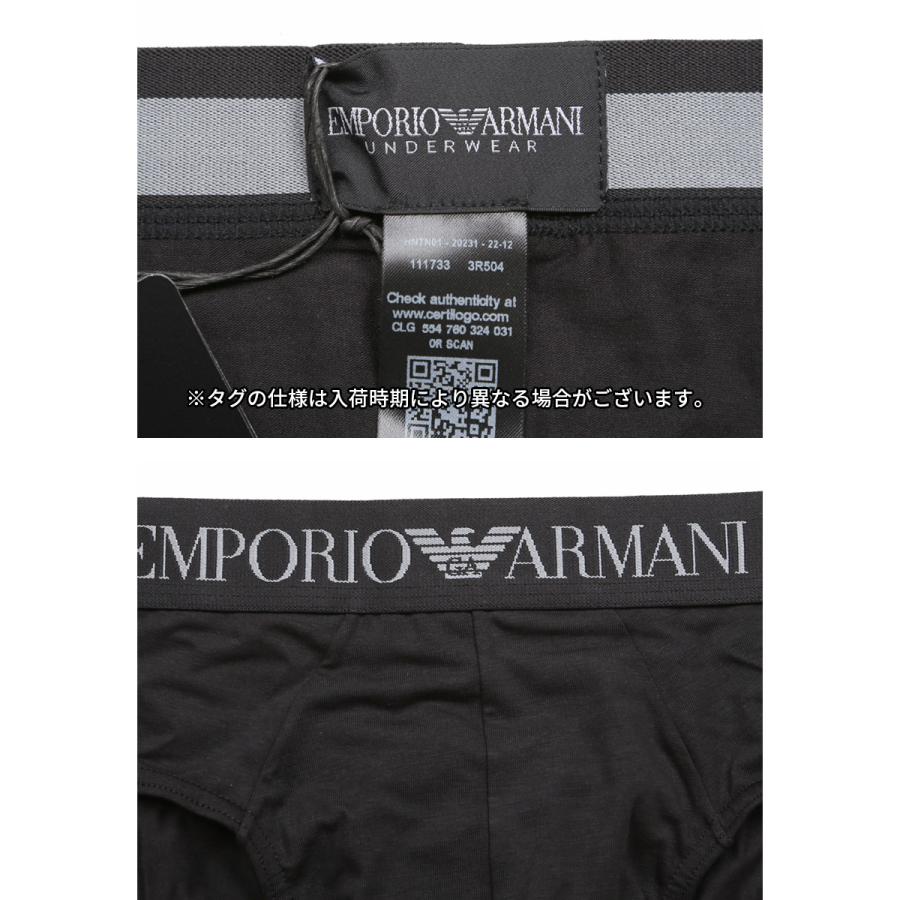 エンポリオ アルマーニ EMPORIO ARMANI ブリーフ 2枚セット メンズ アンダーウェア 男性 下着 コットン ビキニ ローライズ  父の日｜crazyferret｜12