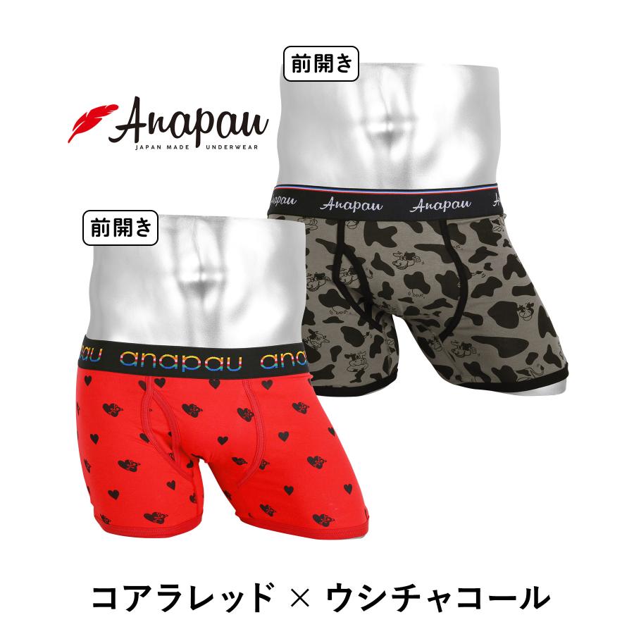 アナパウ Anapau ボクサーパンツ 2枚セット メンズ アンダーウェア 綿混 コットン 男性 下着 国産 国内生産 ブランド プレゼント ギフト｜crazyferret｜16