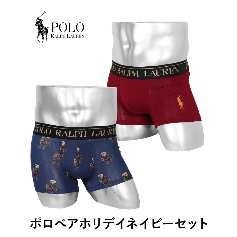 ■POLO/ポロラルフローレン ポロベアーボクサートランクス3点セットS新品D■ POLO RALPH LAUREN（ポロ・ラルフローレン） ボクサーパンツ 2枚セット