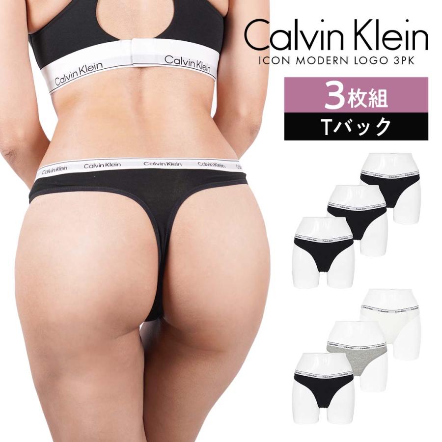 Calvin Klein（カルバン・クライン） Tバック 3枚セット レディース 綿