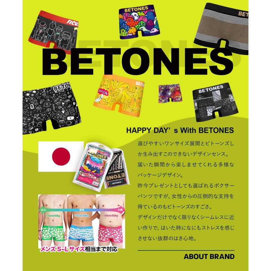 ビトーンズ ボクサーパンツ BETONES メンズ 下着 アンダーウェア 紳士 おしゃれ ツルツル S M L 当店限定 ブランド｜crazyferret｜22