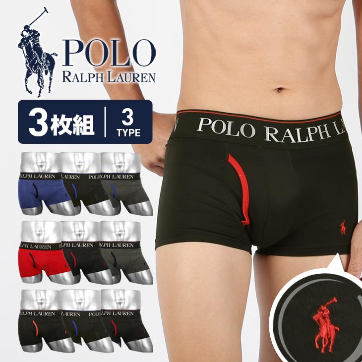 ポロ ラルフローレン Polo Ralph Lauren 3枚セット ボクサーパンツ メンズ 下着 ツルツル おしゃれ 無地 ロゴ 前開き ブランド 贅沢