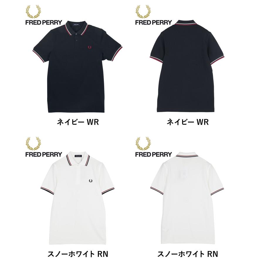FRED PERRY ブラック×ホワイトポロシャツ Mサイズ FRED PERRY（フレッドペリー） ポロシャツ M6000 半袖 メンズ プレーン