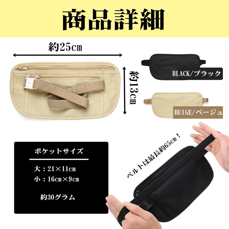 シークレットポーチ ウエストポーチ メンズ レディース 小さめ スマホ