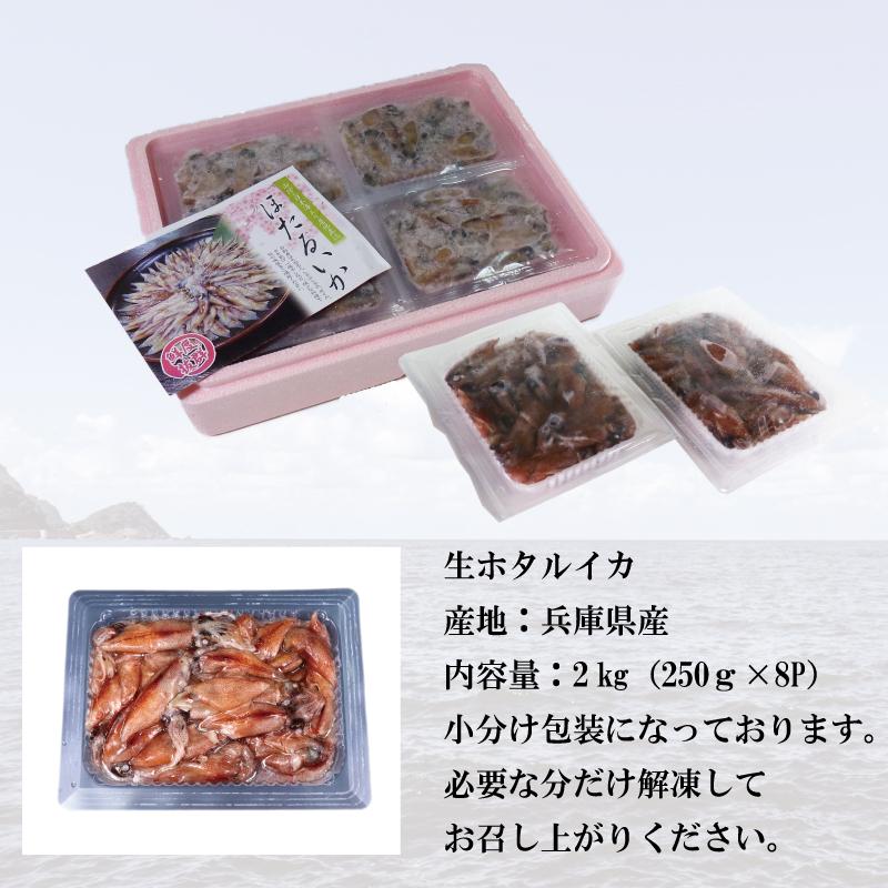 ホタルイカ 刺身用 約2kg 生食 2025年 新物 蛍烏賊 ほたるいか 新物 刺身 生冷凍 海鮮グルメ 送料無料 美味しい お取り寄せ お祝い お礼 お返し 母の日