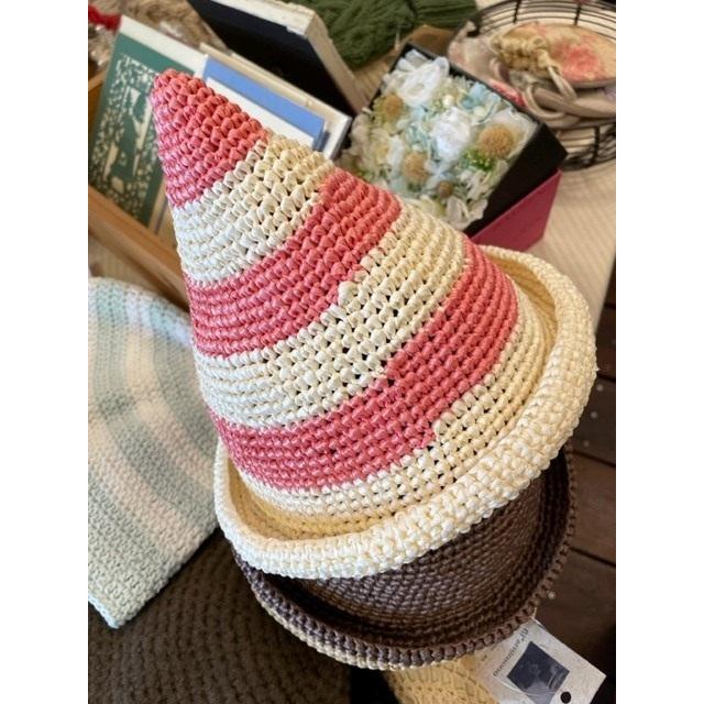 ハンドメイド◇子供用とんがり帽子 ピンクしましま : Crea(クリエ 