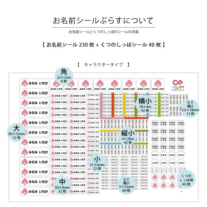 お名前シールぷらす お名前シール くつのしっぽ 上靴 ひと＆着ぐるみタイプ 12002 ＠ |  | 07
