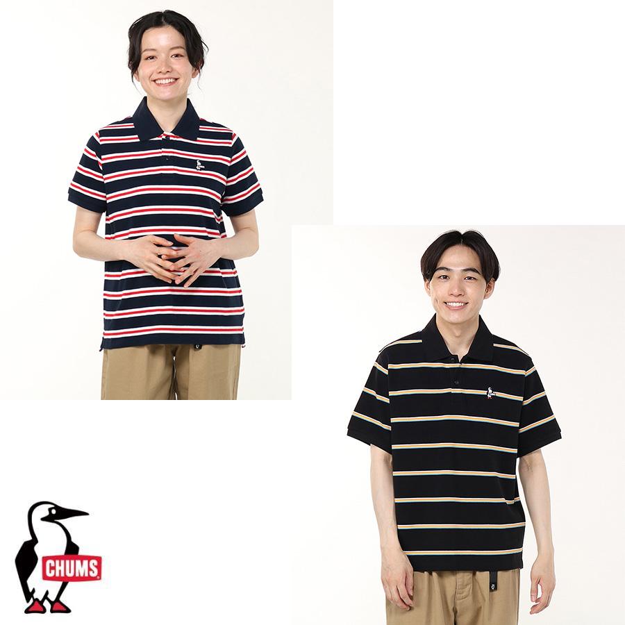 CHUMS チャムス トップス ポロシャツ  ブービー ボーダー メンズ レディース ユニセックス 春 夏 秋CH02-1192 CHUMS チャムス トップス ポロシャツ ブービー ボーダー メンズ