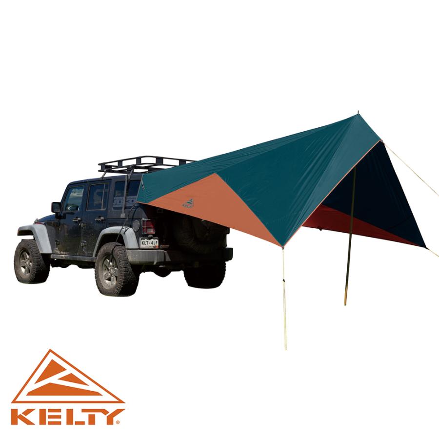 KELTY カーサイドタープ アウトドア キャンプ ケルティ 青/緑 KELTY ケルティ 国内正規品 ウェイポイントタープ カーサイド