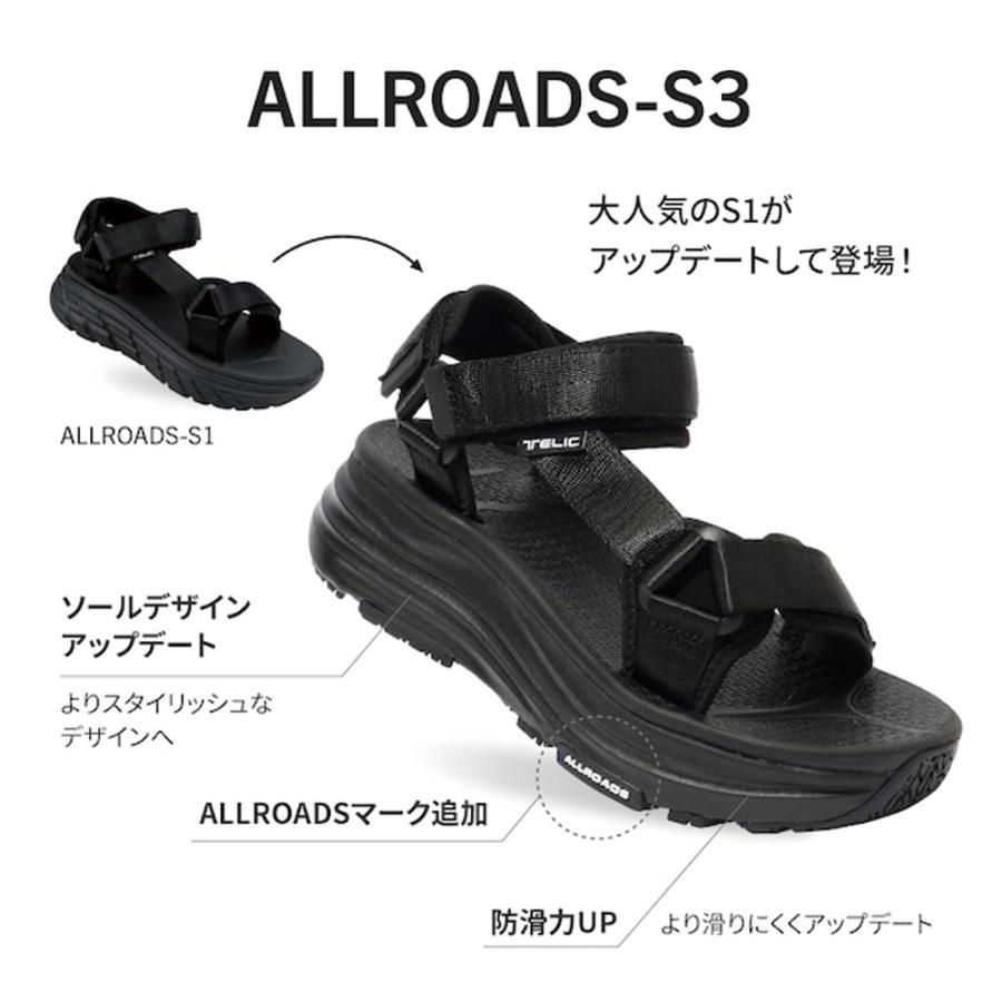 【5,000オフ】TELIC ALLROADS-S3 　27cm リカバリーサンダル｜ALLROADS -S3- Gold｜TELIC（テリック