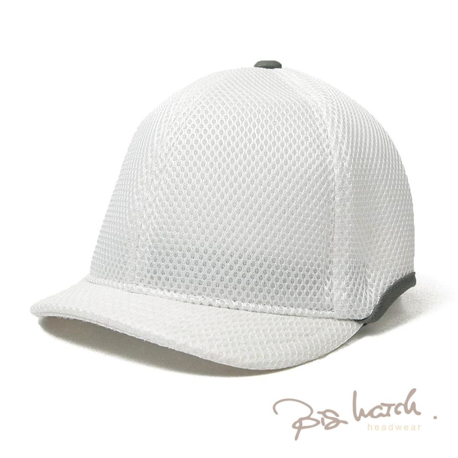 【公式】BIGWATCH 大きいサイズ 帽子 メンズ アンパイアラウンド メッシュ キャップ  ホワイト グレー C-39R つば 短い ビッグワッチ正規品 UVカット |  | 01