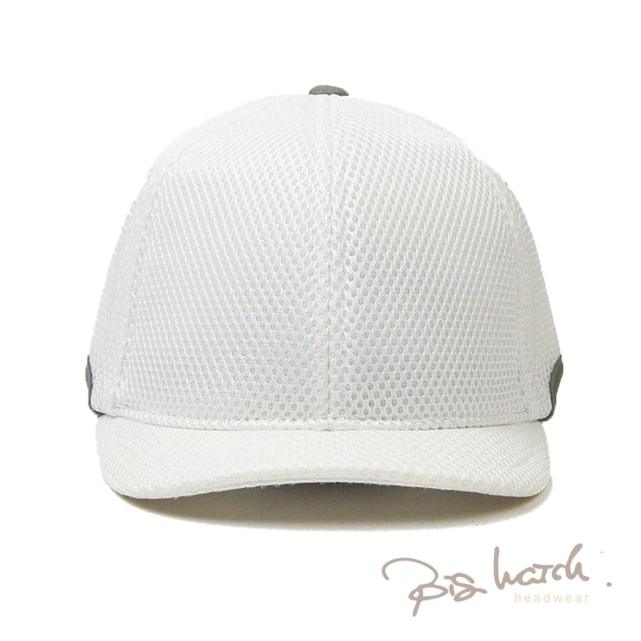 【公式】BIGWATCH 大きいサイズ 帽子 メンズ アンパイアラウンド メッシュ キャップ  ホワイト グレー C-39R つば 短い ビッグワッチ正規品 UVカット |  | 03