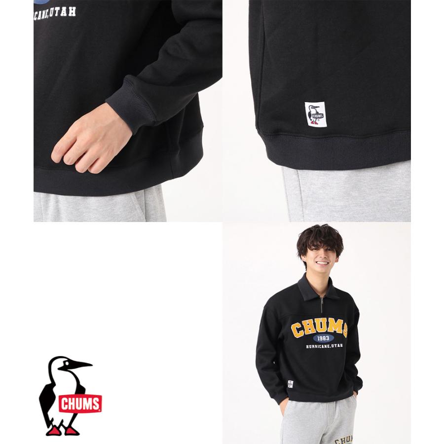 チャムス CHUMS正規品 マイトンチャムスカレッジハーフジップスウェット ジップ パーカー スウェット 裏起毛 ロゴ CH00-1398 | CHUMS | 02