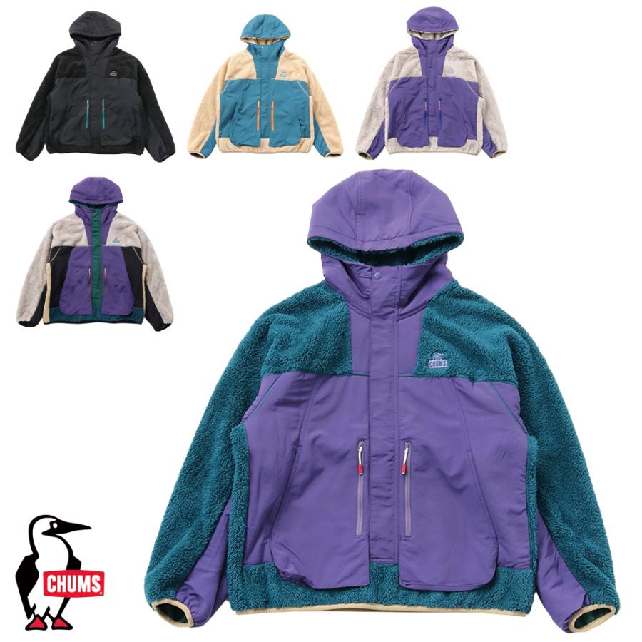 チャムス CHUMS正規品 ボンディングフリースプルオーバーフーディ アウター フリース スウェット ジップ パーカー フェイス ロゴ CH04-1359 | CHUMS