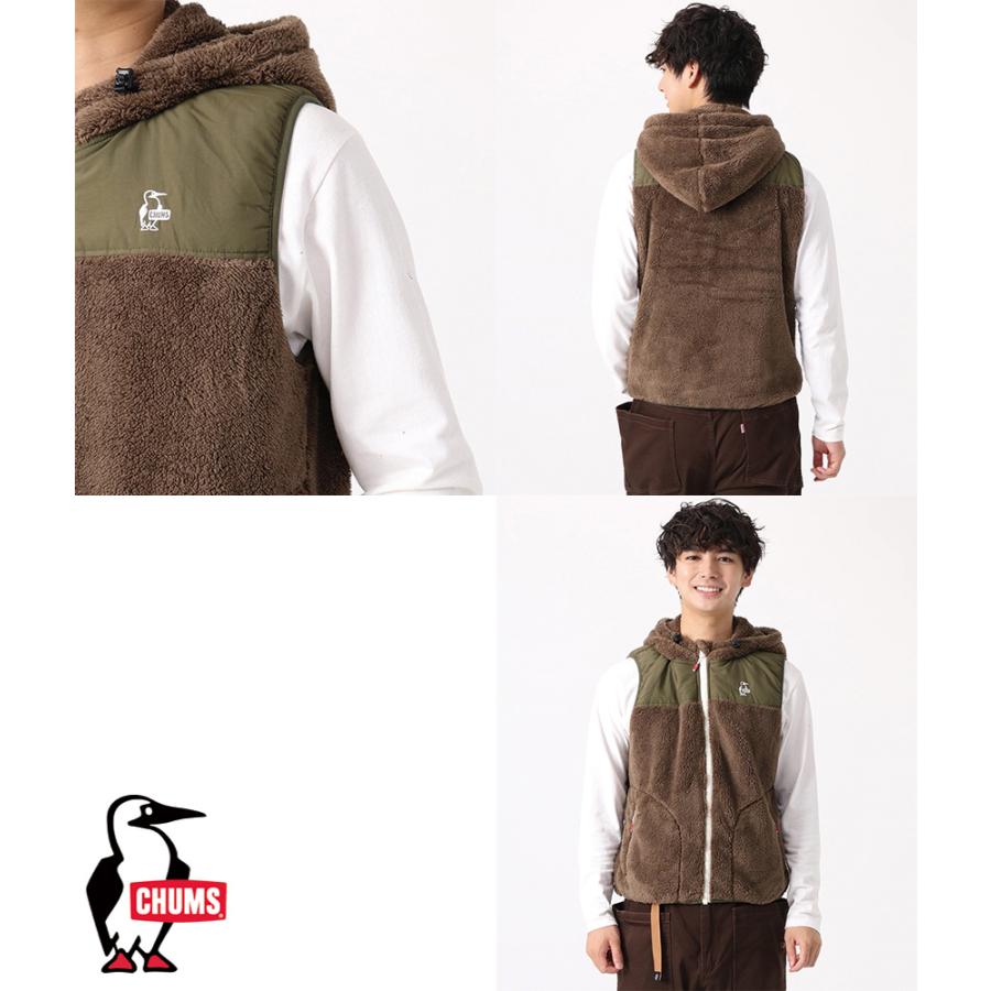 CHUMS（チャムス） CHUMS正規品 エルモフリースベスト フード アウター 