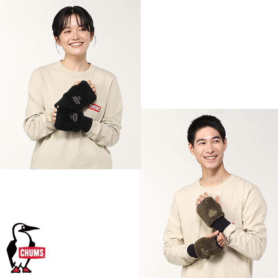 チャムス CHUMS 正規品 ボンディングフリースカフゲイター 手袋 スマホ操作可能 フィンガーレス カフゲイター  防寒 防風 ユニセックス /ch09-1337 | CHUMS | 03