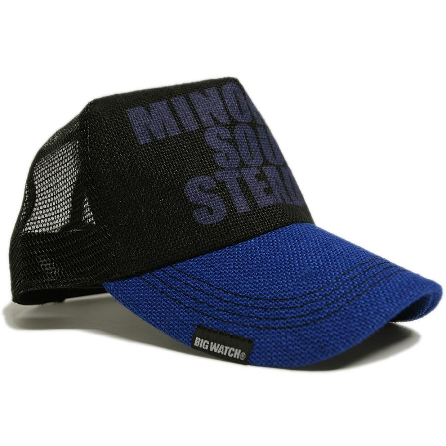 【公式】BIGWATCH 大きいサイズ 帽子  メンズ キャップ ヘンプキャップ ブラック ブルー ブラック 黒 青 メッシュキャップ cp-27 春夏 UVカット |  | 01