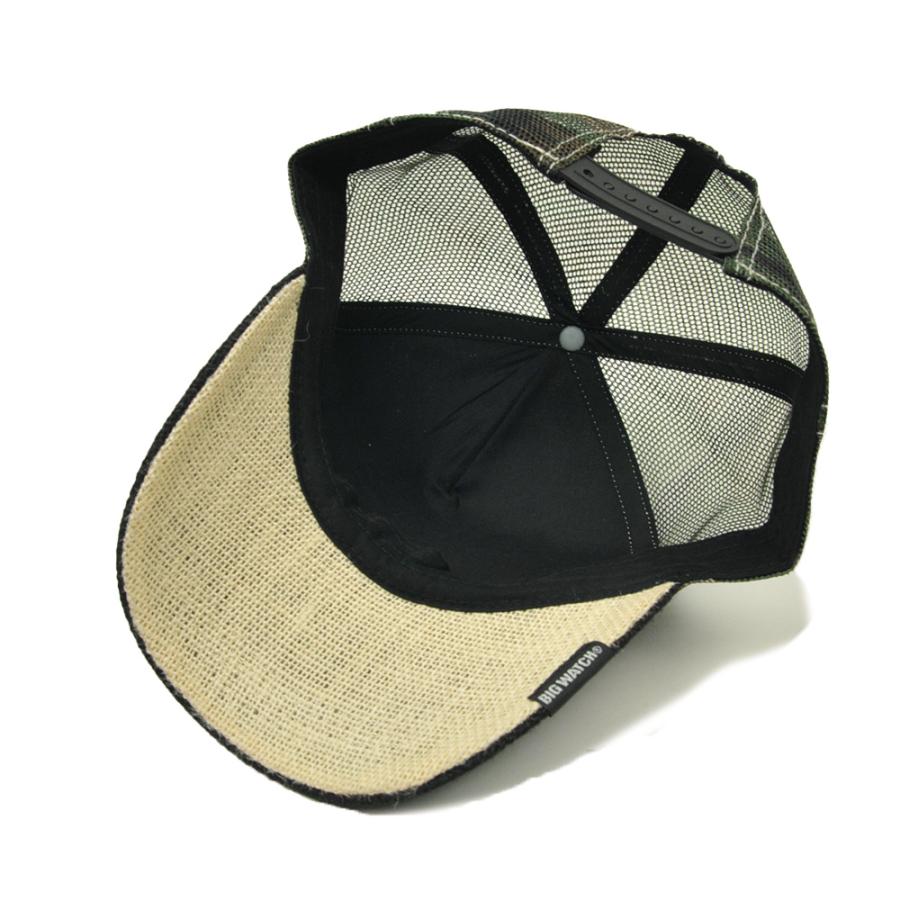 【公式】BIGWATCH 大きいサイズ 帽子  キャップ ガレージ ヘンプ キャップ ブラック カモ柄  メッシュキャップ ヘンプ ワッペン  CPH-01K 迷彩  UVカット |  | 06