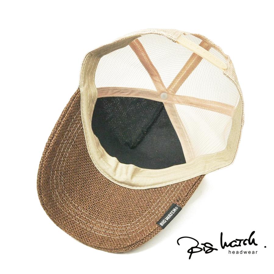 【公式】BIGWATCH 大きいサイズ 帽子   メンズ  無地 ヘンプ メッシュ キャップ  ビッグワッチ正規品 ブラウン/ベージュ CPM-10 アメカジ  UVカット |  | 05