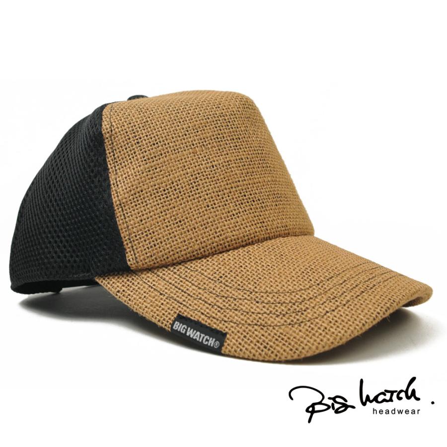 【公式】BIGWATCH メンズ 大きいサイズ 帽子 ヘンプメッシュ キャップ ベージュ/ブラック CPM-30 春 夏 秋 |  | 01