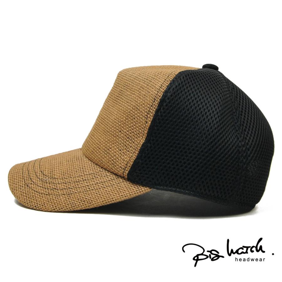 【公式】BIGWATCH メンズ 大きいサイズ 帽子 ヘンプメッシュ キャップ ベージュ/ブラック CPM-30 春 夏 秋 |  | 03