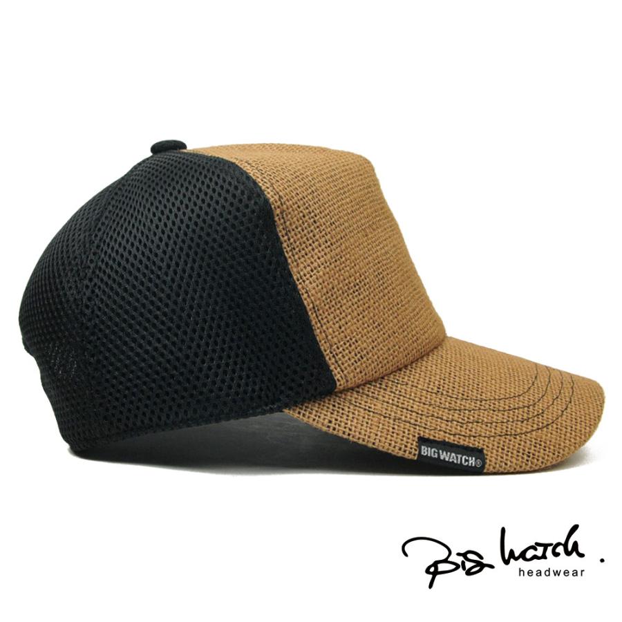 【公式】BIGWATCH メンズ 大きいサイズ 帽子 ヘンプメッシュ キャップ ベージュ/ブラック CPM-30 春 夏 秋 |  | 04