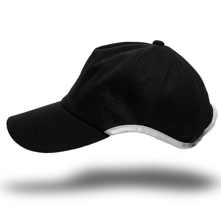 【公式】BIGWATCH 大きいサイズ 帽子  キャップ スウェット ラウンド リフレクターキャップ ブラック ブラックステッチ    ビッグワッチ正規品 / UVケア｜creak-net