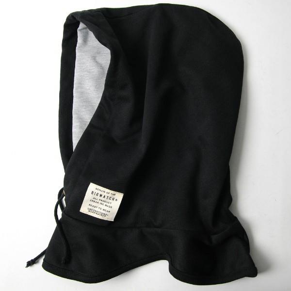 【公式】BIGWATCH 大きいサイズ 帽子  スウェット フードウォーマー  ビッグワッチ正規品  メンズ フード付き ネックウォーマー ブラック MIXグレー UVカット |  | 03