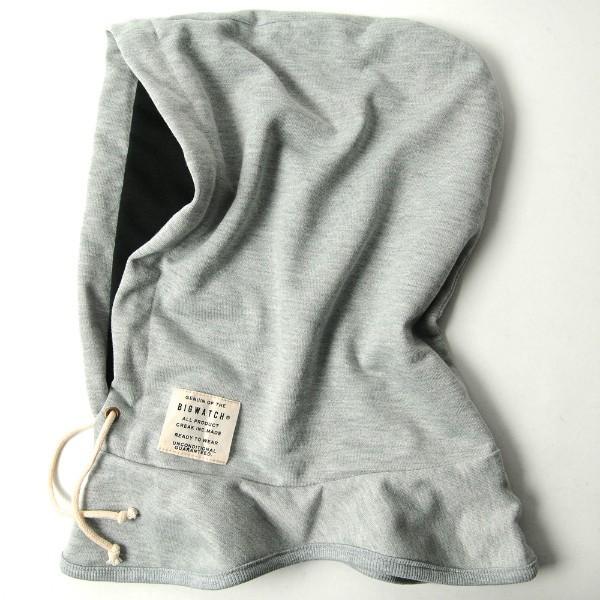 【公式】BIGWATCH 大きいサイズ 帽子  スウェット フードウォーマー  ビッグワッチ正規品  メンズ フード付き ネックウォーマー ブラック MIXグレー UVカット |  | 04