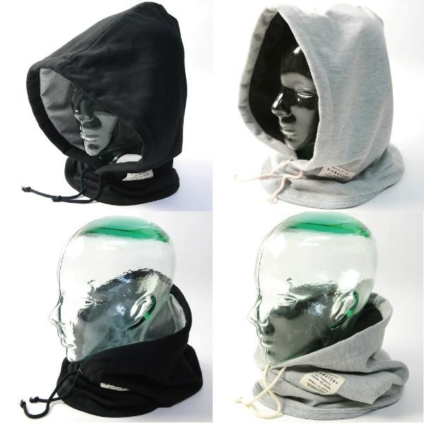 【公式】BIGWATCH 大きいサイズ 帽子  スウェット フードウォーマー  ビッグワッチ正規品  メンズ フード付き ネックウォーマー ブラック MIXグレー UVカット |  | 05